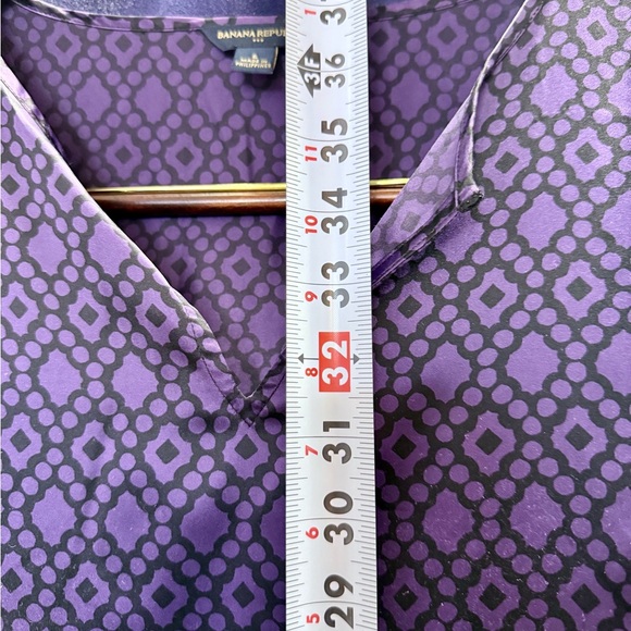 Vintage Banana Republic Dress Purple Geo Satin Top Olive Skirt Size 6 2012 Rare - Picture 8 of 11